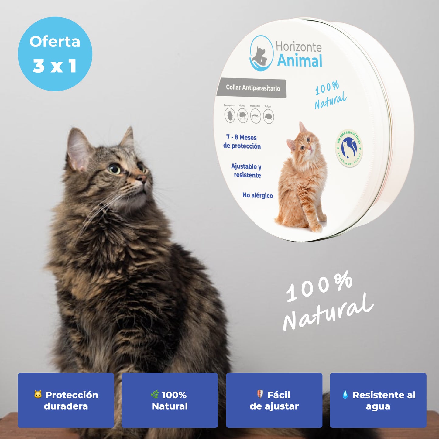 Collar Antiparasitario para Gatos