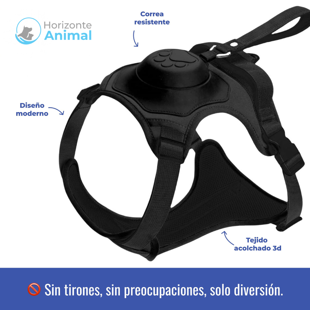 Arnés con correa extensible