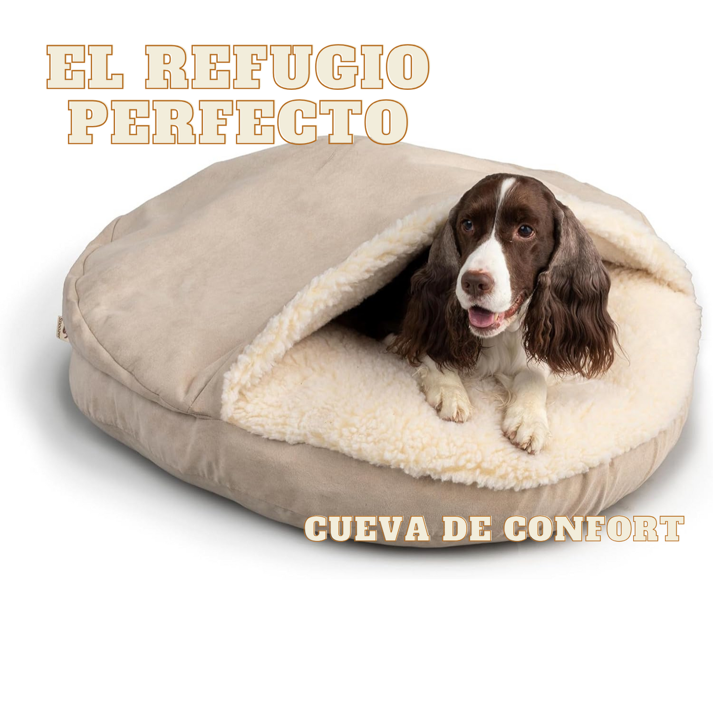 Cama cueva acogedora para mascotas