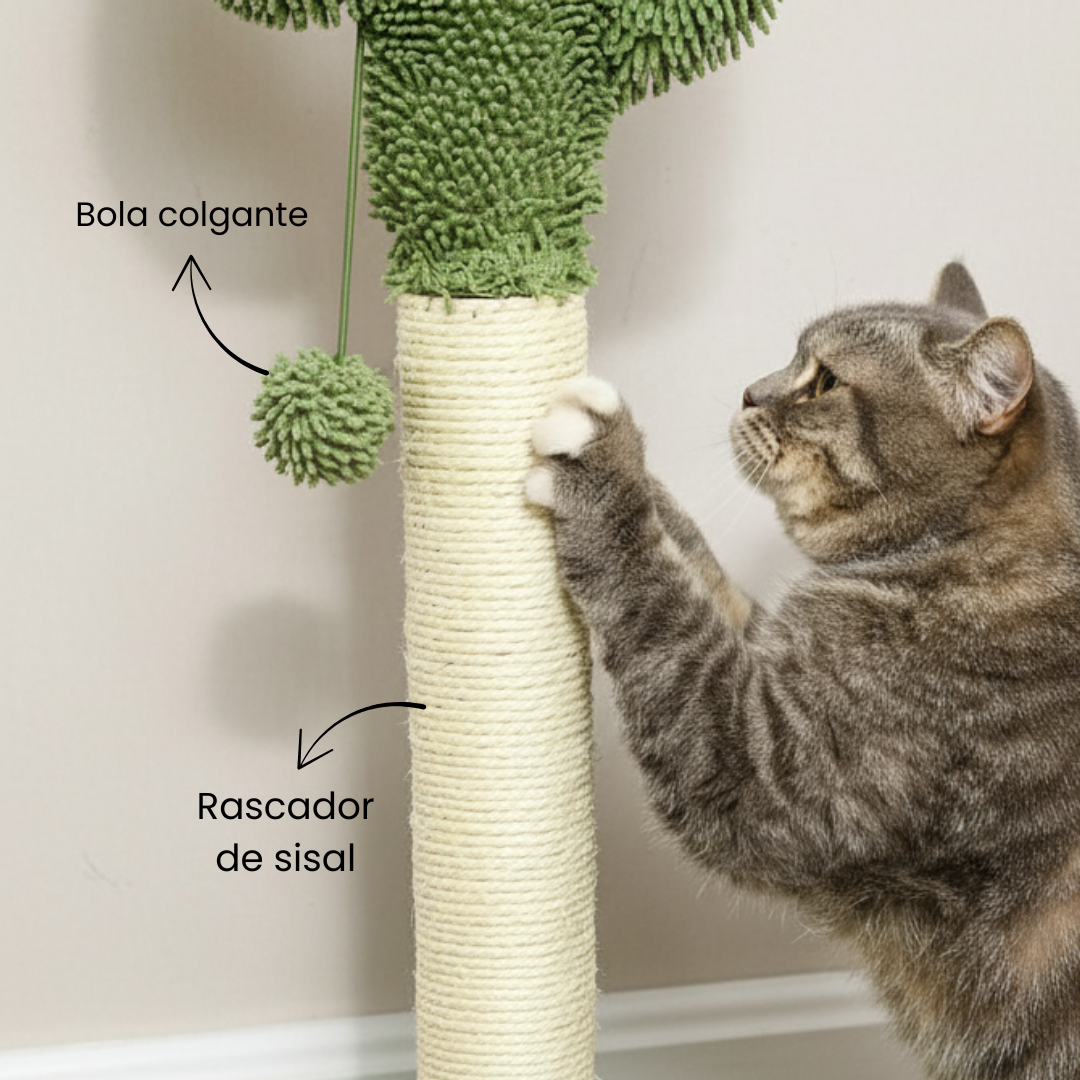 Árbol Rascador de Cactus para Gatos